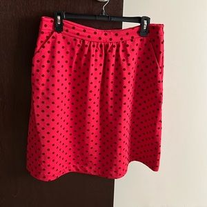 Boden Size 10L Red Polka Dot A-Line Skirt